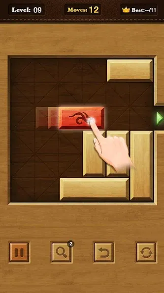 Скачать Unblock Red Wood [MOD: безлимитные подсказки и открыты все уровни] на телефон — скриншот 2