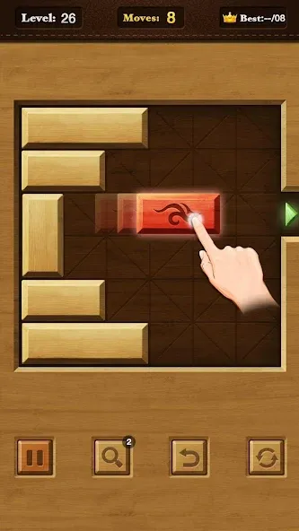 Скачать Unblock Red Wood [MOD: безлимитные подсказки и открыты все уровни] на телефон — скриншот 3