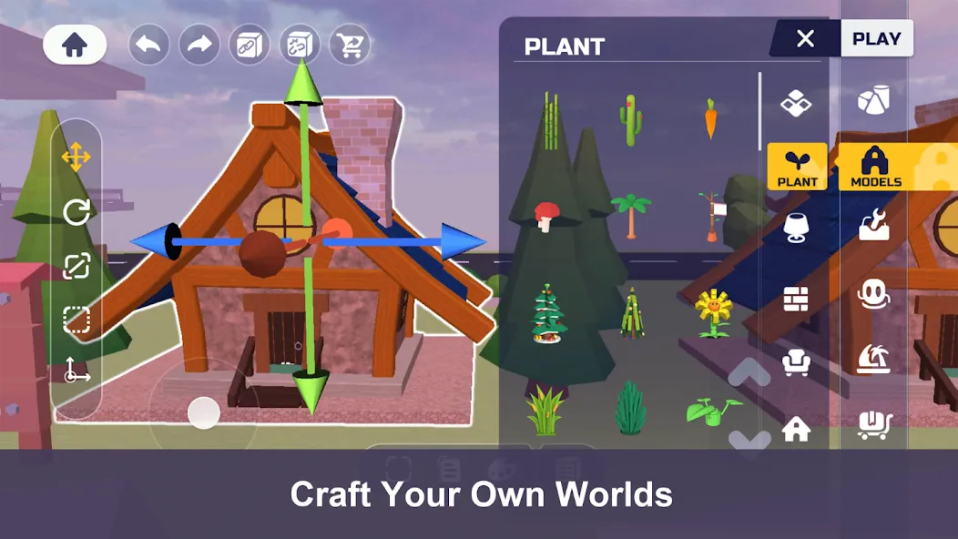 Скачать Uni - Craft your world [MOD: крафт без ограничений и ресурсов] на телефон — скриншот 1