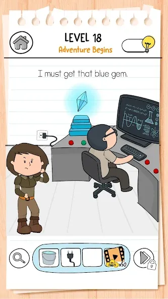 Brain Test 3: Tricky Quests [MOD: безлимитные подсказки и все уровни] на Андроид — скриншот 1