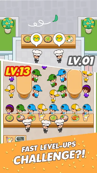 Food Fever: Restaurant Tycoon [MOD: безлимитные деньги и алмазы] — Скачать бесплатно (APK) — скриншот 1