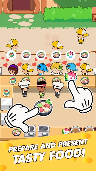 Food Fever: Restaurant Tycoon [MOD: безлимитные деньги и алмазы] — Скачать бесплатно (APK) — скриншот 3