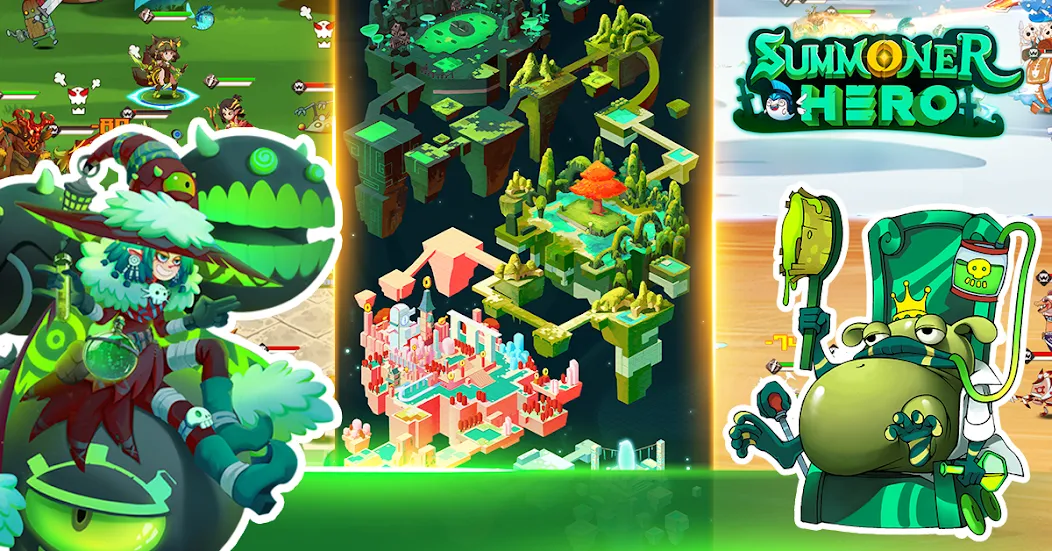 Скачать взлом Summoner Hero: Epic Battle [MOD: много денег и все герои открыты] — скриншот 3