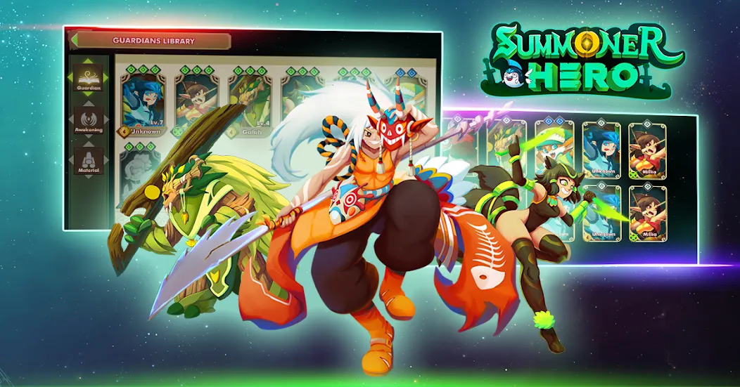 Скачать взлом Summoner Hero: Epic Battle [MOD: много денег и все герои открыты] — скриншот 4
