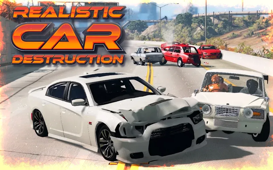 Скачать Highway Crash Car Race [MOD: безлимитные деньги и все машины] на телефон — скриншот 1