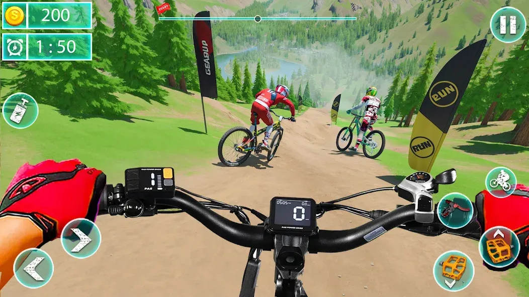 MTB Downhill: BMX Racer [MOD: безлимитные деньги и все велосипеды] — Скачать бесплатно (APK) — скриншот 2