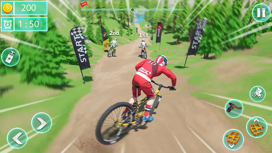 MTB Downhill: BMX Racer [MOD: безлимитные деньги и все велосипеды] — Скачать бесплатно (APK) — скриншот 4