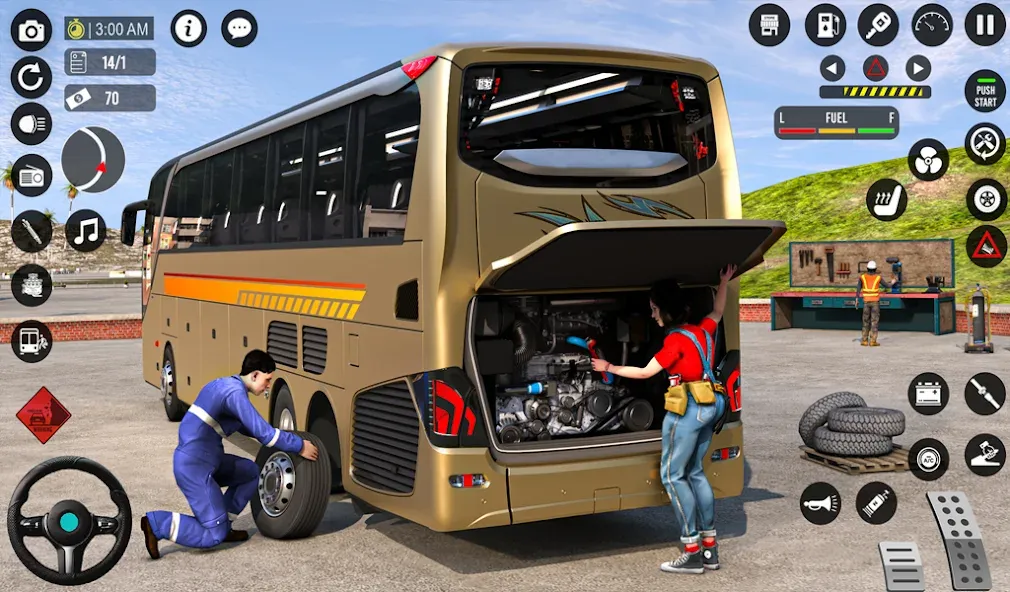Bus Simulator 3D: Bus Games [MOD: безлимитные деньги и топливо] — Скачать бесплатно (APK) — скриншот 1