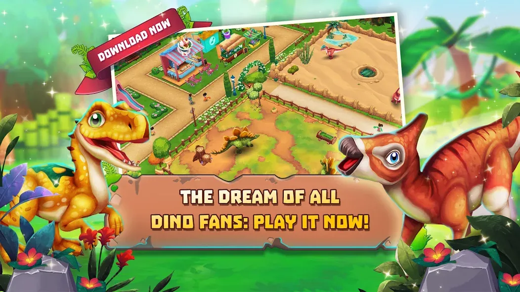 Скачать Dinosaur Park – Primeval Zoo [MOD: безлимитные деньги и ресурсы] на телефон — скриншот 4