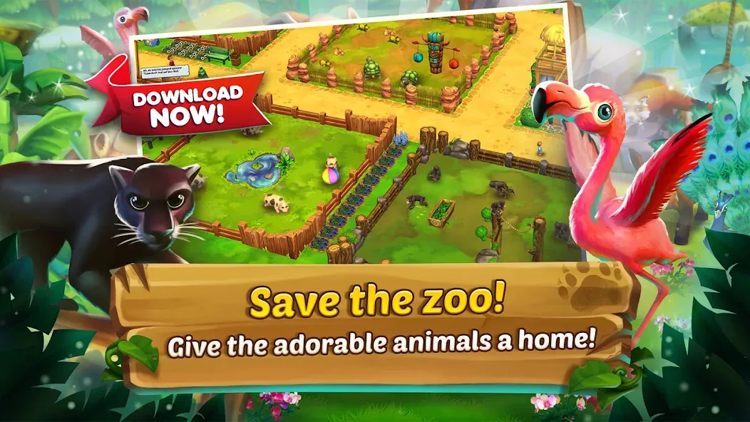 Взломанная Zoo 2: Animal Park [MOD: безлимитные монеты и ресурсы] на Андроид — скриншот 1