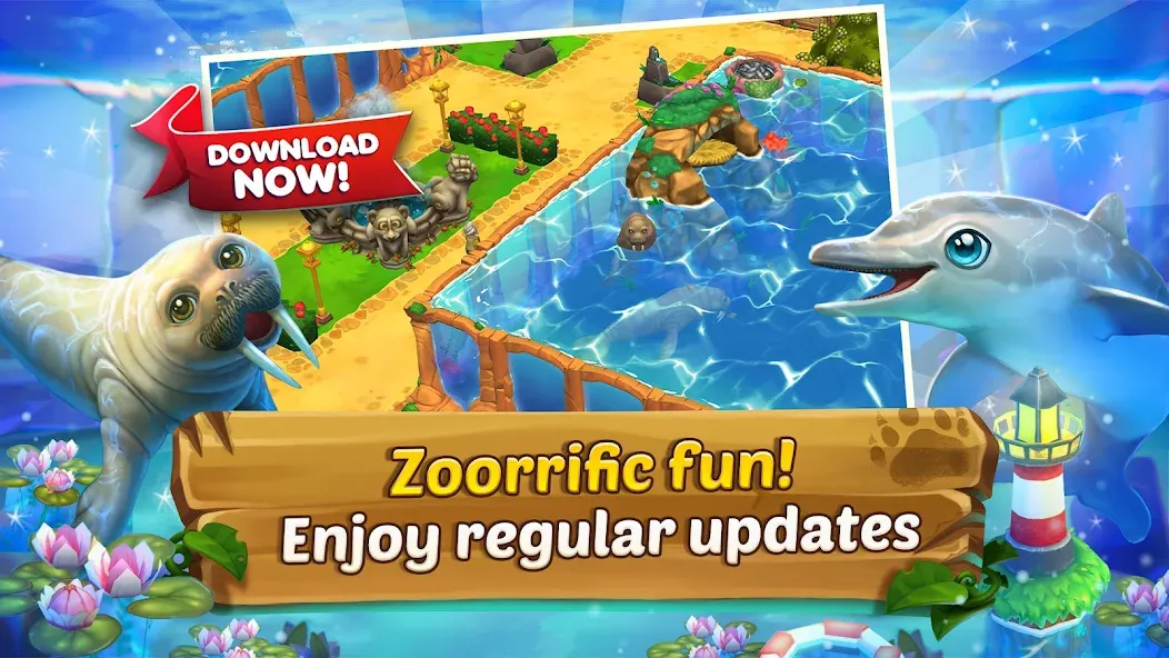 Взломанная Zoo 2: Animal Park [MOD: безлимитные монеты и ресурсы] на Андроид — скриншот 2