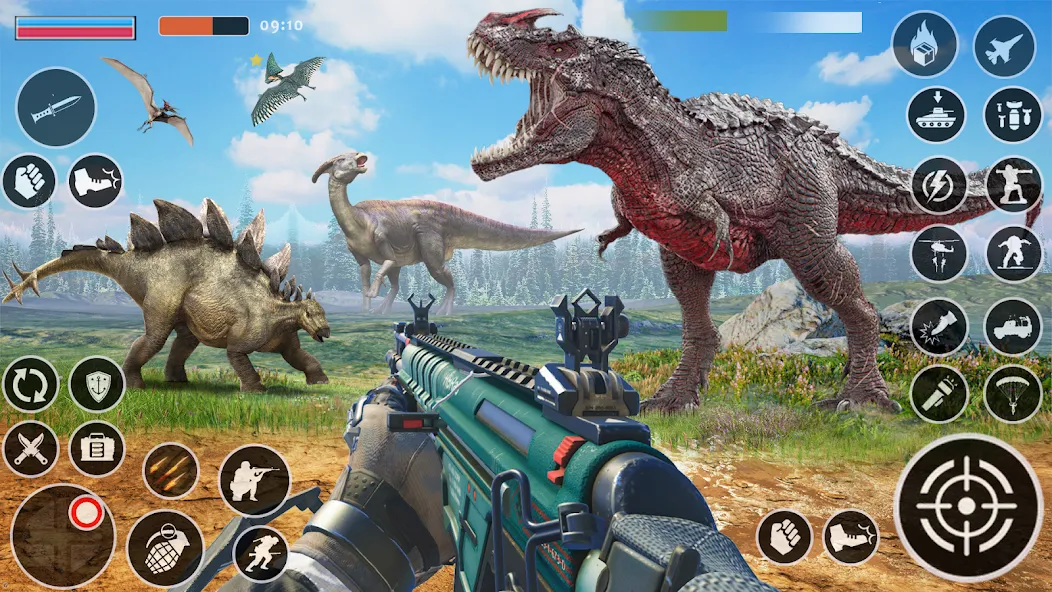 Взломанная Wild Dino Hunting: Zoo Hunter [MOD: безлимитные деньги и всё оружие] на Андроид — скриншот 2