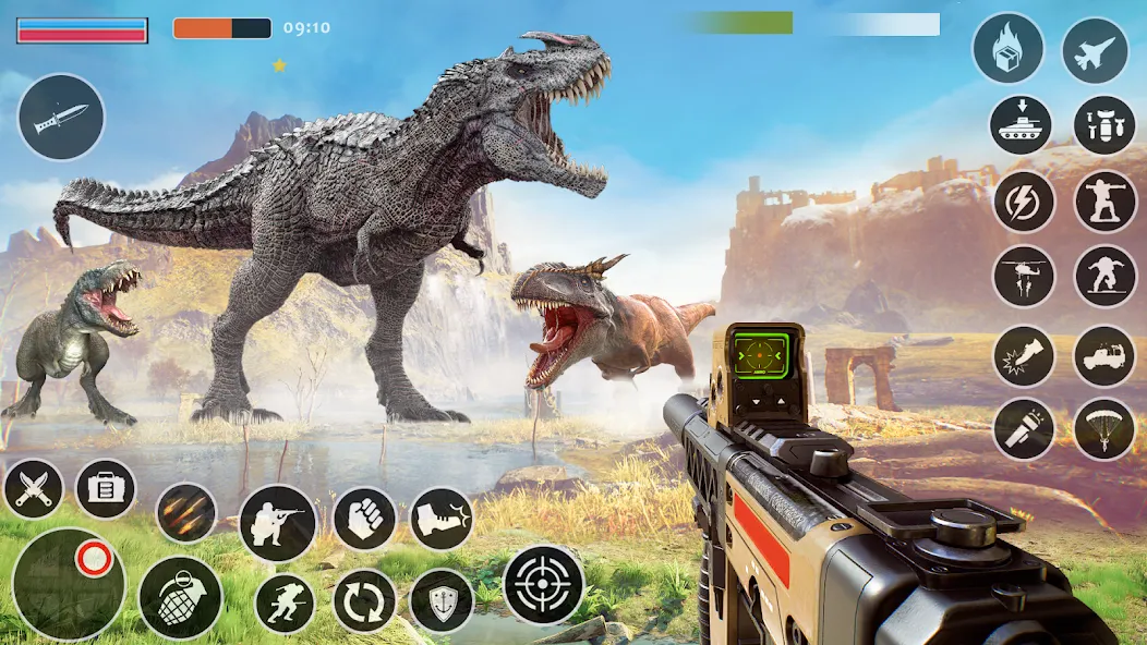 Взломанная Wild Dino Hunting: Zoo Hunter [MOD: безлимитные деньги и всё оружие] на Андроид — скриншот 3