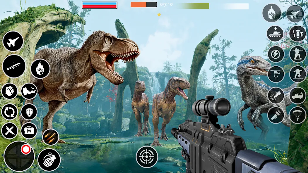 Взломанная Wild Dino Hunting: Zoo Hunter [MOD: безлимитные деньги и всё оружие] на Андроид — скриншот 4