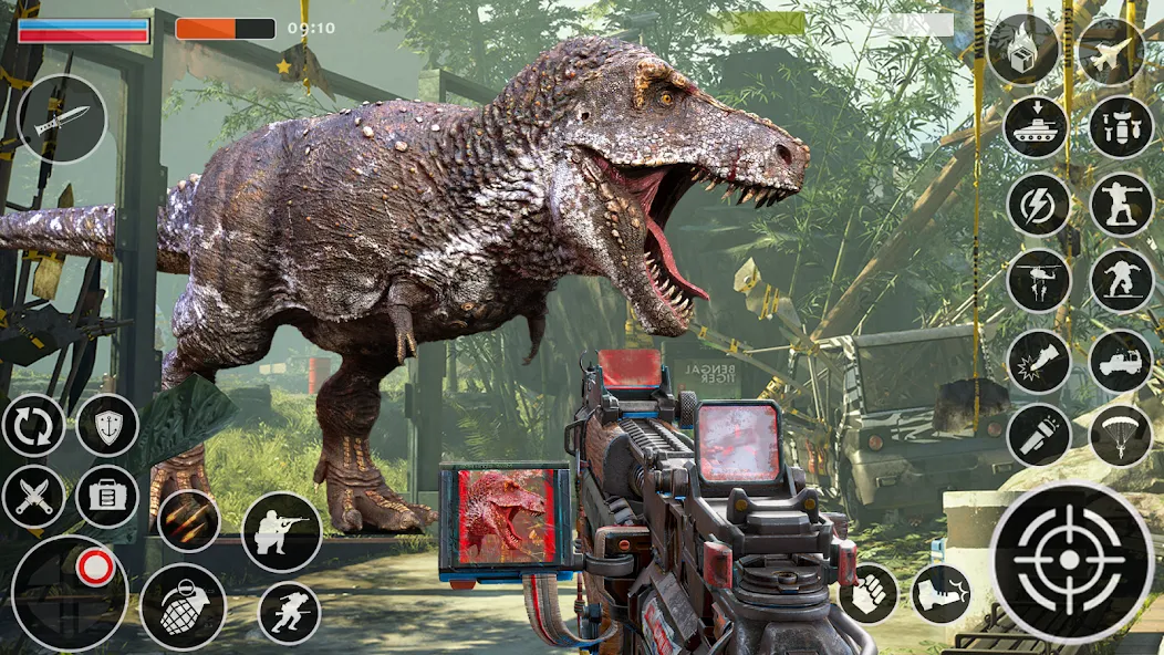 Взломанная Wild Dino Hunting: Zoo Hunter [MOD: безлимитные деньги и всё оружие] на Андроид — скриншот 5