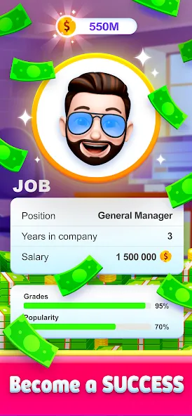 Скачать взлом Story Life Simulator: Idle Sim [MOD: безлимитные деньги и всё открыто] — скриншот 3