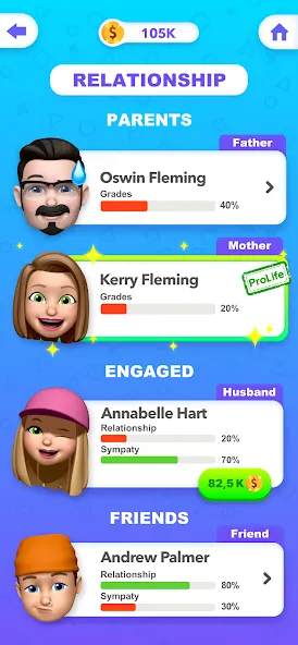 Скачать взлом Story Life Simulator: Idle Sim [MOD: безлимитные деньги и всё открыто] — скриншот 5