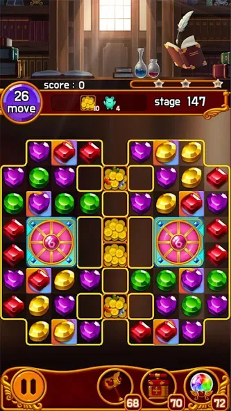 Скачать взлом Jewel Magic Castle [MOD: безлимитные монеты и жизни] — скриншот 4