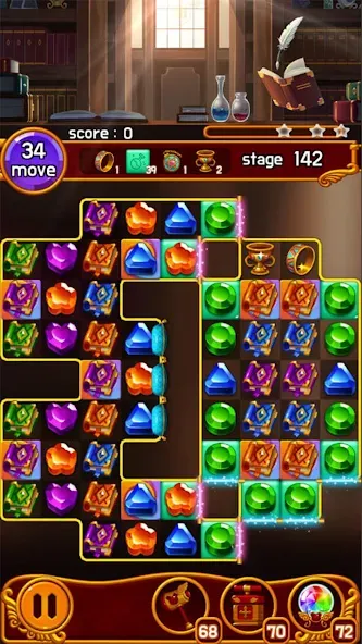 Скачать взлом Jewel Magic Castle [MOD: безлимитные монеты и жизни] — скриншот 5