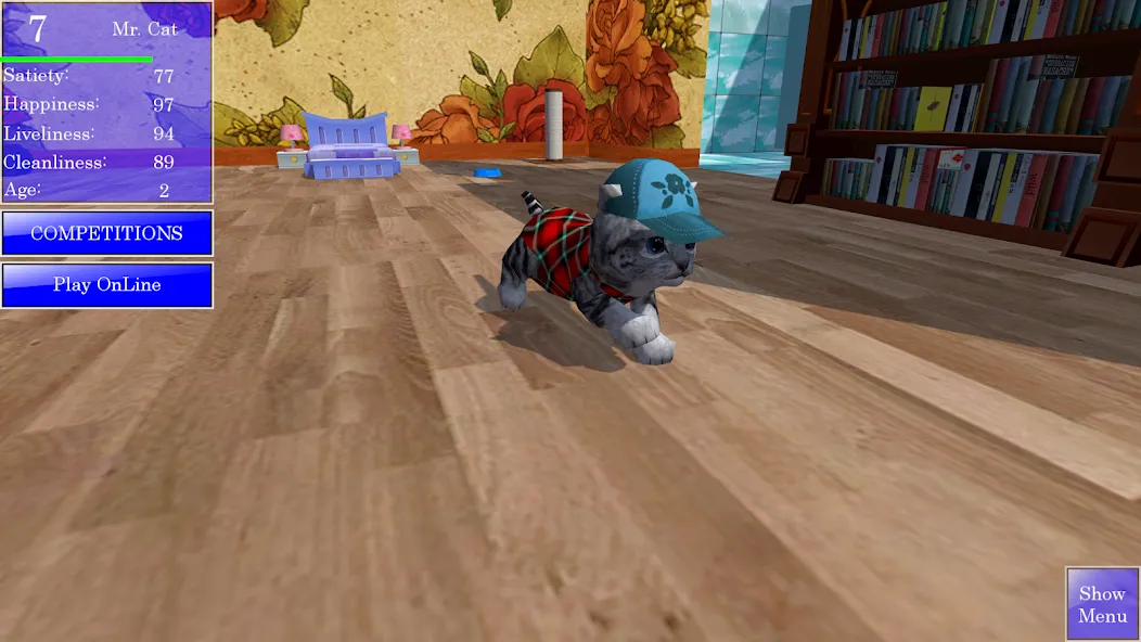 Скачать Cute Pocket Cat 3D [MOD: много монет и все коты открыты] — скриншот 2