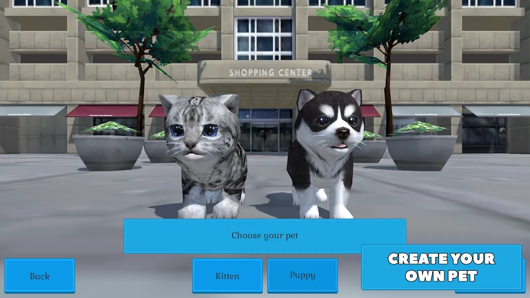 Cute Pocket Cat And Puppy 3D [MOD: безлимитные монеты и открыты все питомцы] последняя версия — скриншот 1