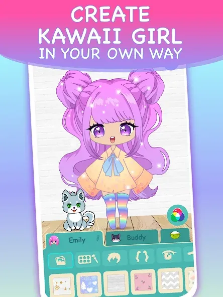 Взломанная Chibi Dress Up Games for Girls [MOD: разблокированы все наряды и аксессуары] на Андроид — скриншот 2