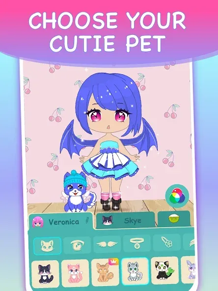 Взломанная Chibi Dress Up Games for Girls [MOD: разблокированы все наряды и аксессуары] на Андроид — скриншот 5