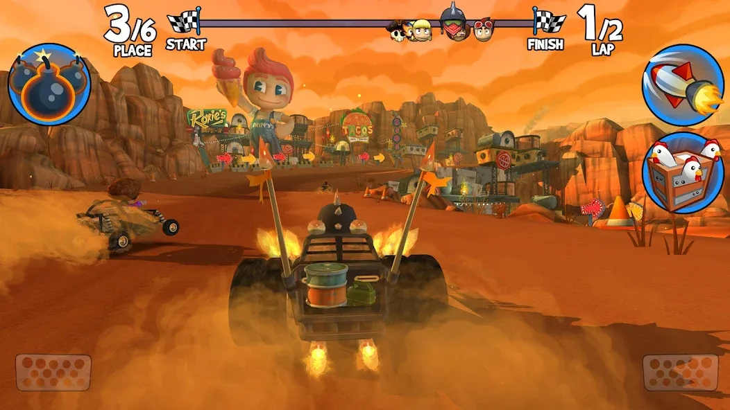 Скачать Beach Buggy Racing 2 [MOD: безлимитные деньги и все машины] на телефон — скриншот 3