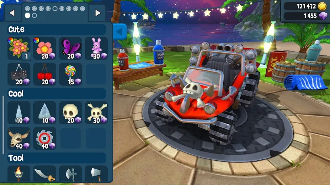 Скачать Beach Buggy Racing 2 [MOD: безлимитные деньги и все машины] на телефон — скриншот 4