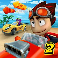 Скачать Beach Buggy Racing 2 [MOD: безлимитные деньги и все машины] на телефон