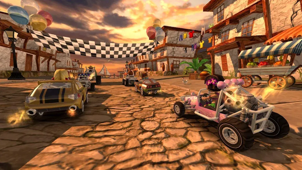 Скачать Beach Buggy Racing [MOD: безлимитные деньги и открыты все машины] — скриншот 1