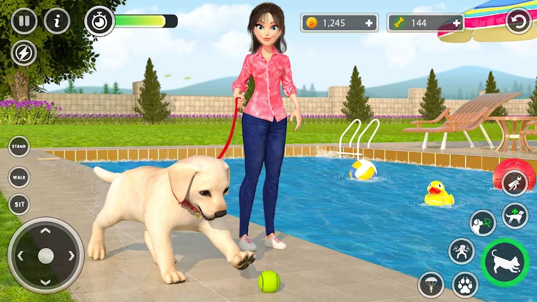 Скачать Dog Simulator Pet Dog Games 3D [MOD: безлимитные деньги и питомцы] — скриншот 2