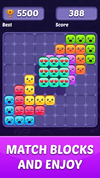 Block Puzzle Game [MOD: без рекламы и бесконечные подсказки] на Андроид — скриншот 1