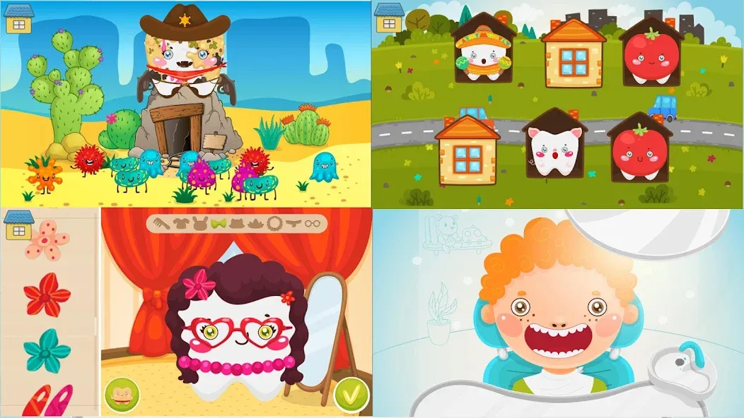 Funny Teeth kids dentist care! [MOD: безлимитные деньги и все инструменты] — Скачать бесплатно (APK) — скриншот 4
