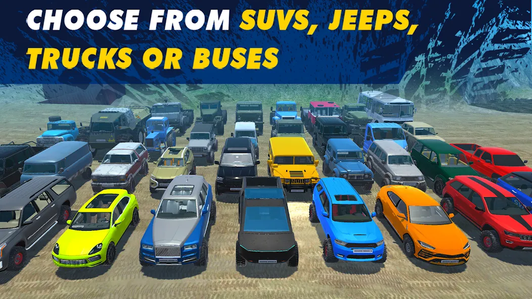 Скачать Offroad Simulator Online 4x4 [MOD: безлимитные деньги и топливо] на телефон — скриншот 1