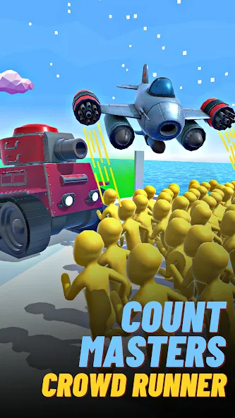 Count Masters Crowd Runner [MOD: безлимитные монеты и все уровни] (Бесплатно / APK) — скриншот 1