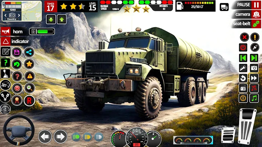 Army Truck Transport Game 2023 [MOD: безлимитные деньги и топливо] — Скачать бесплатно (APK) — скриншот 1