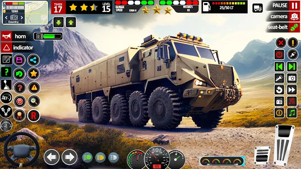 Army Truck Transport Game 2023 [MOD: безлимитные деньги и топливо] — Скачать бесплатно (APK) — скриншот 2