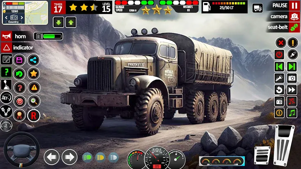 Army Truck Transport Game 2023 [MOD: безлимитные деньги и топливо] — Скачать бесплатно (APK) — скриншот 3
