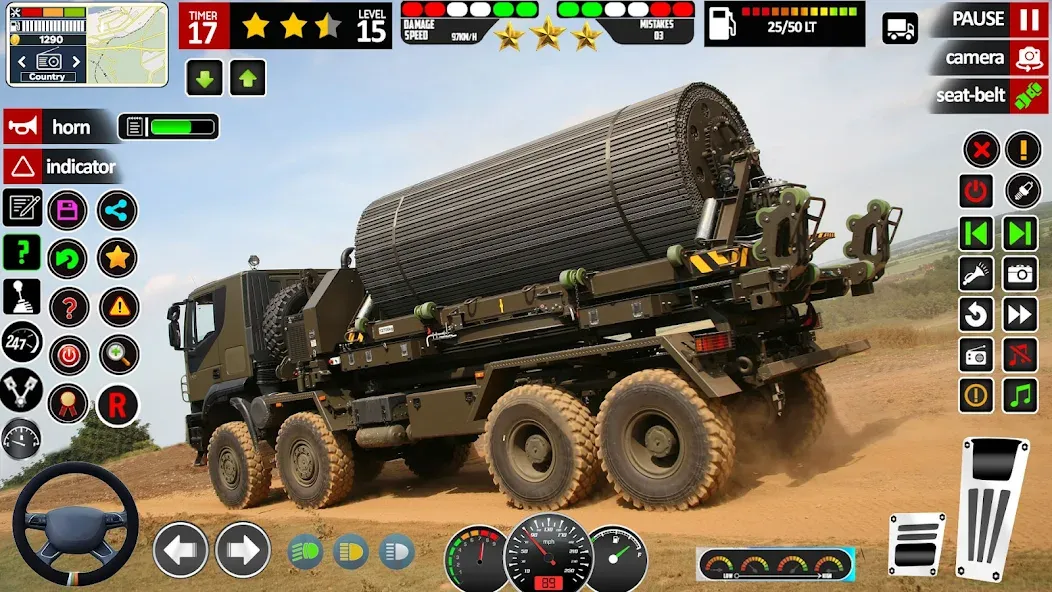 Army Truck Transport Game 2023 [MOD: безлимитные деньги и топливо] — Скачать бесплатно (APK) — скриншот 4