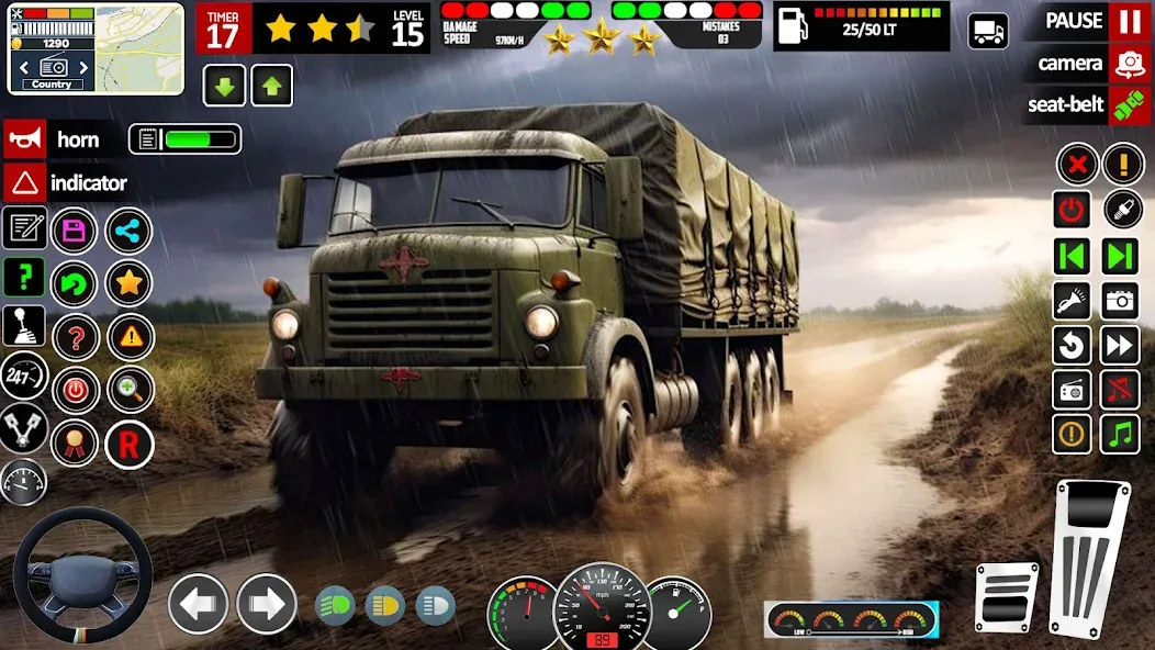Army Truck Transport Game 2023 [MOD: безлимитные деньги и топливо] — Скачать бесплатно (APK) — скриншот 5