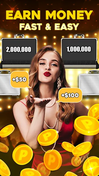 Скачать Deal Be Richest: Vegas Coin [MOD: безлимитные монеты и бонусы] — скриншот 1