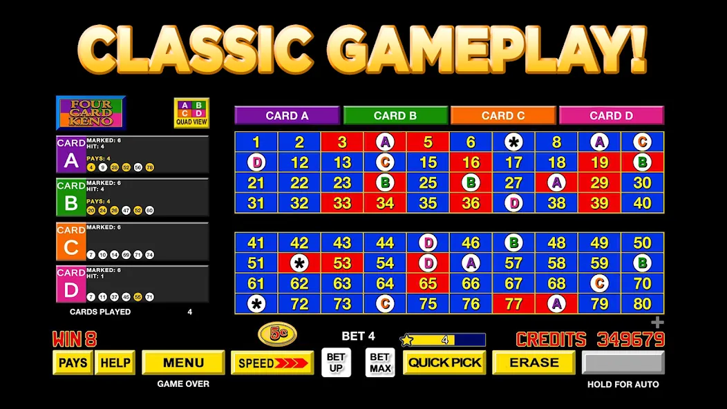 Взломанная Keno Star - Multi Card Games [MOD: безлимитные монеты и все карты] на Андроид — скриншот 3