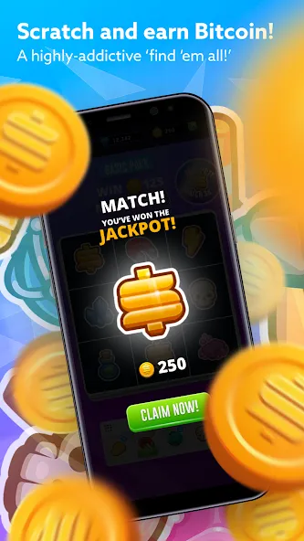 Bitcoin Scratch [MOD: много биткоинов и бонусов] — Скачать бесплатно (APK) — скриншот 1