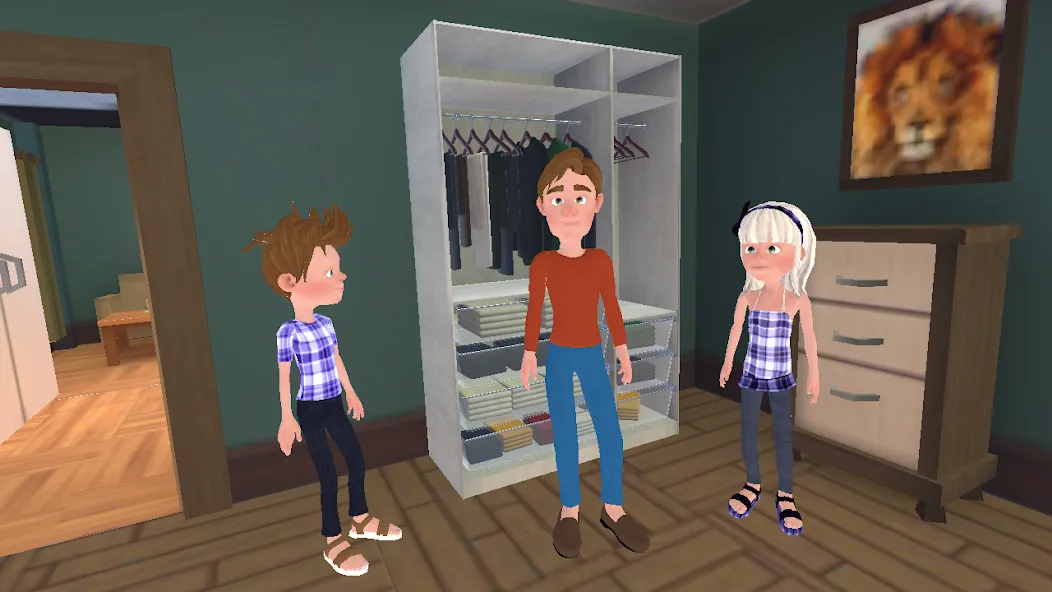 Скачать Super Dad Virtual : Happy Game [MOD: безлимитные деньги и энергия] — скриншот 1