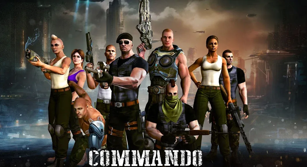Скачать V Commando shooting [MOD: безлимитные патроны и мощное оружие] на телефон — скриншот 4