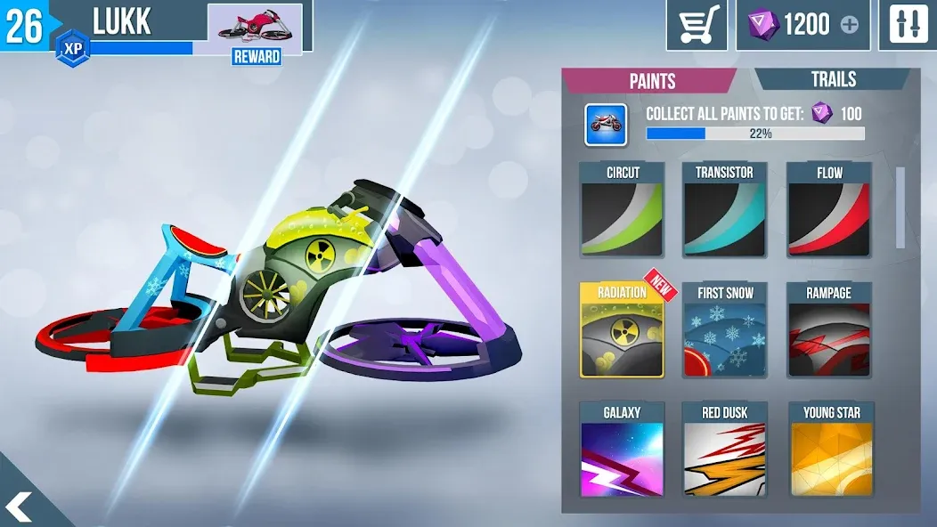 Взломанная Gravity Rider Zero [MOD: безлимитные деньги и топливо] на Андроид — скриншот 2