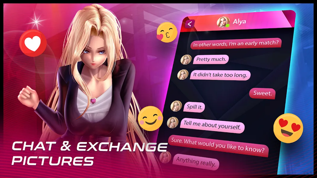 LoveNest - Anime Character Sim [MOD: безлимитная энергия и все персонажи] на Андроид — скриншот 3