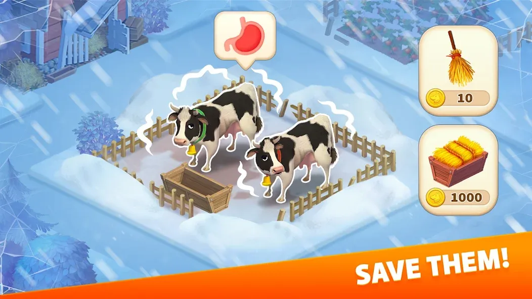 Взломанная Klondike Adventures: Farm Game [MOD: безлимитные монеты и энергия] на Андроид — скриншот 2