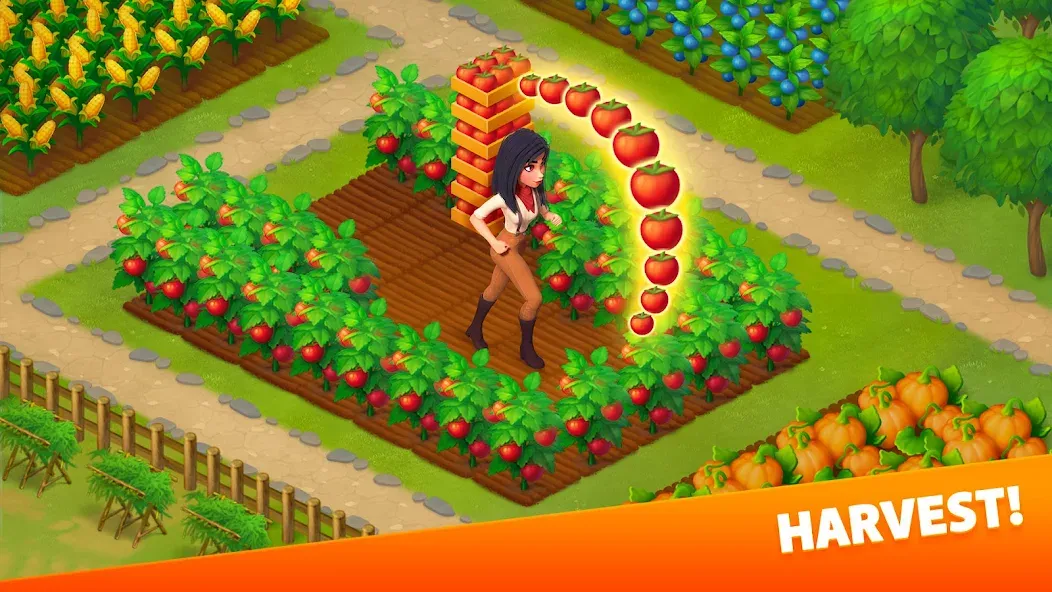 Взломанная Klondike Adventures: Farm Game [MOD: безлимитные монеты и энергия] на Андроид — скриншот 3